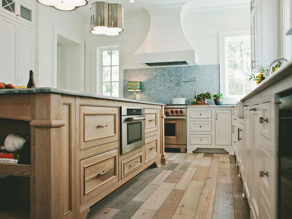 newly installed flooring in kitchen