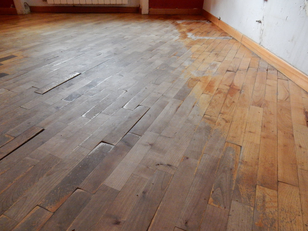 discolored hardwood floors