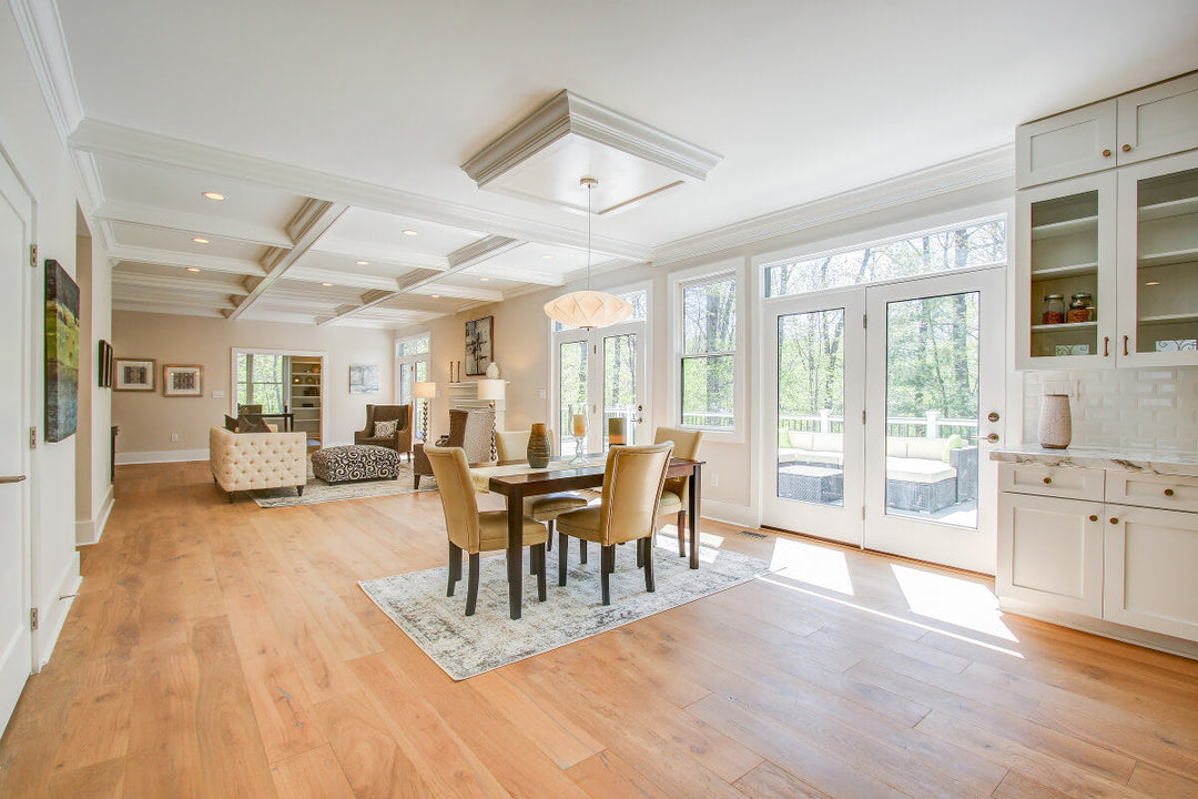 oak flooring in kitchen area
