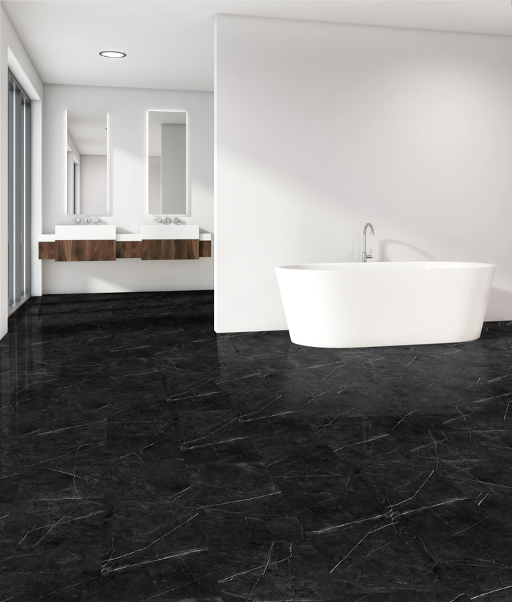 Nero Marquina Black Vinyl Tile
