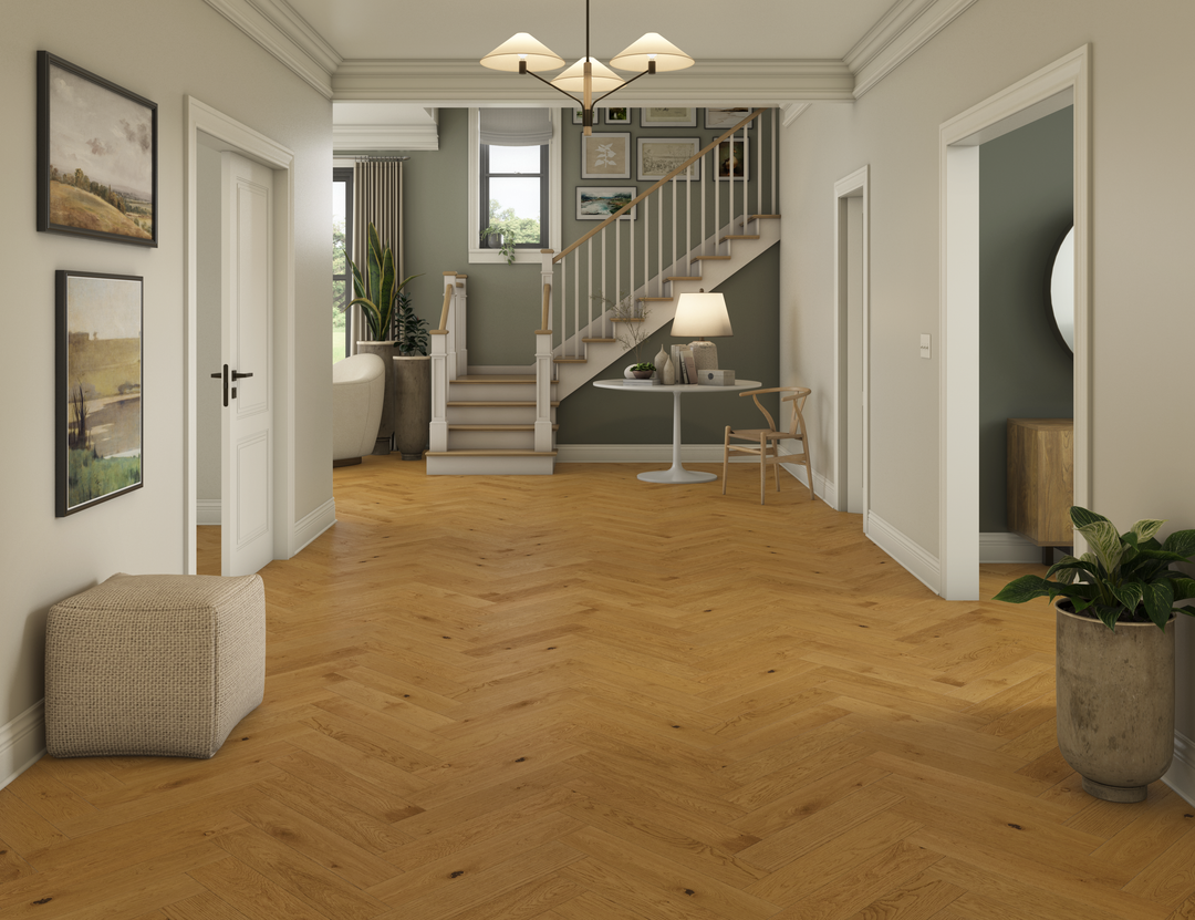 Rio European White Oak Herringbone & Plank