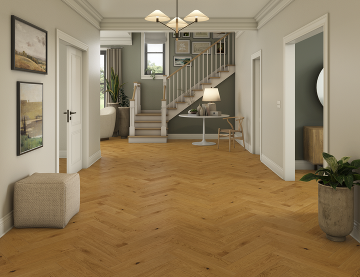 Rio European White Oak Herringbone & Plank