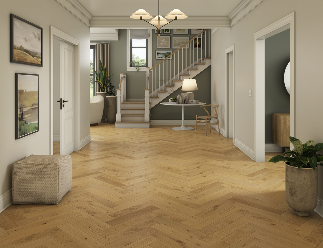 San Antone European White Oak Herringbone & Plank