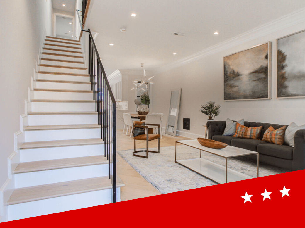 new flooring installation on stairs