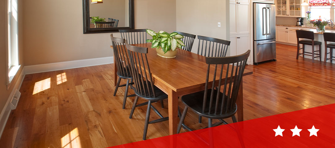 dining room with beautiful hardwood flooring